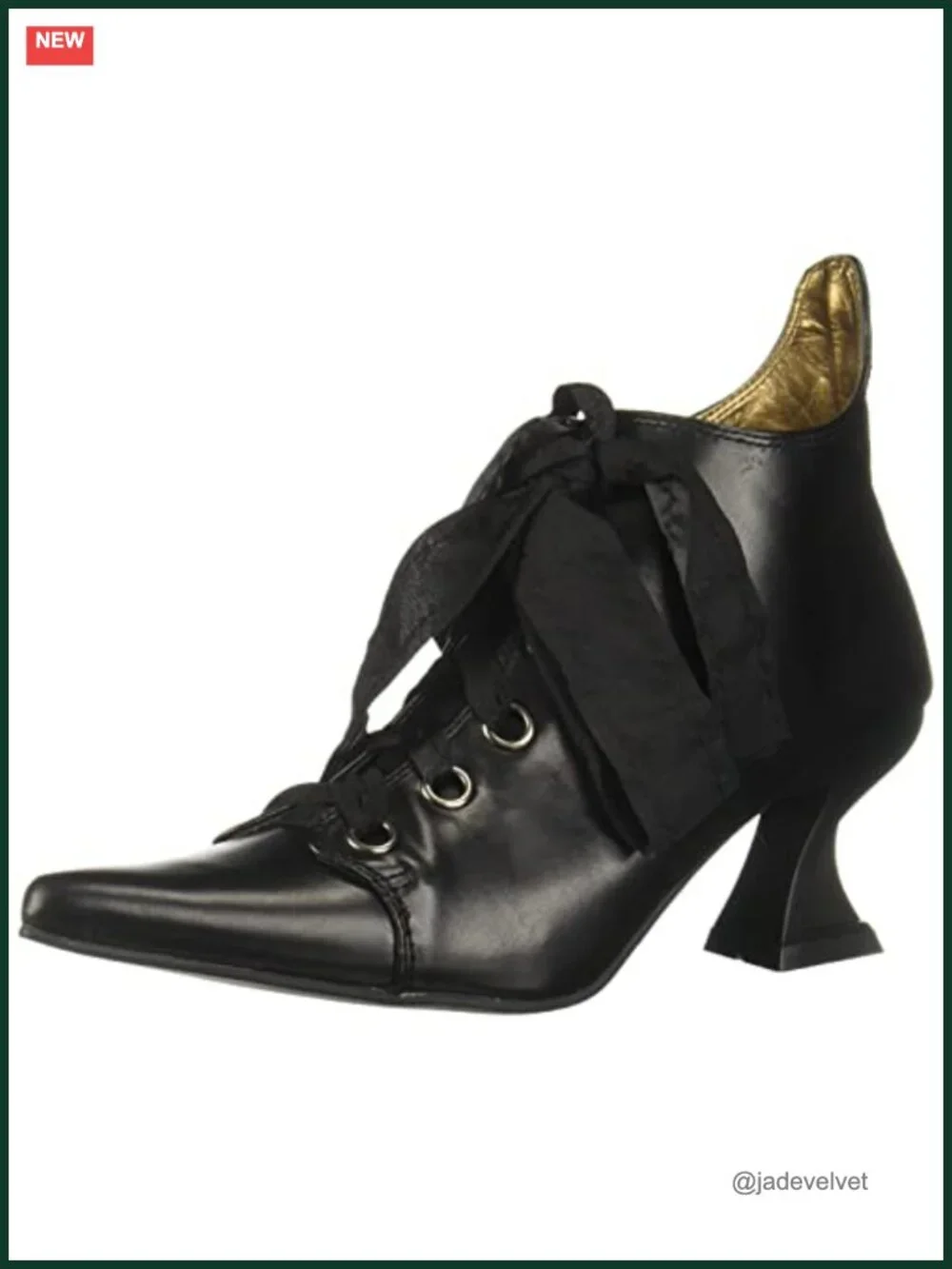 Ellie Pointed Toe Kitten Heel Ankle Bootie Halloween Costume Boots